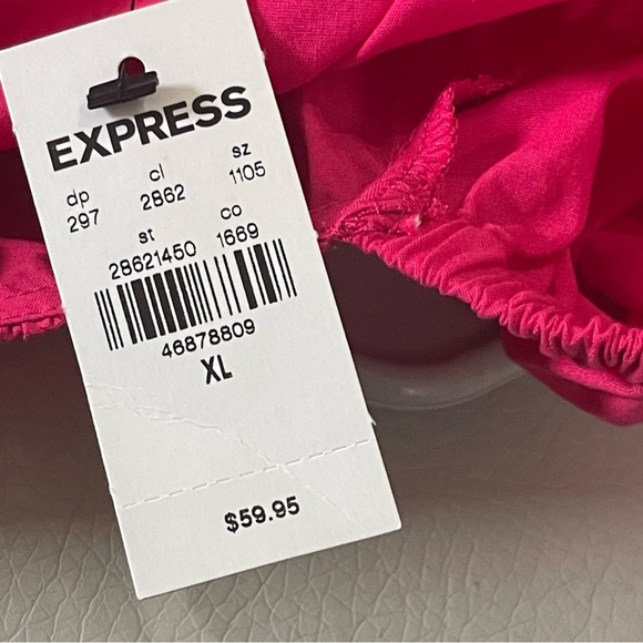 Express Fuchsia Puff Sleeve Blouse - Picture 7 of 11